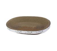 Générique Griffoir Chat Carton Tapis de Grattage Panier à Griffes Coussin Bowl Conception en Papier Ondulé Robuste Adapté pour Chats Souhaitant Protéger Les, Jeu Ovale 43cm