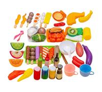 Générique Grill de Jeu,Accessoires De Cuisine Éducatifs Interactifs Et Réalistes | Set de grillade Jouet avec Nourriture pour,pour Les en Maternelle Et Les Tout-Petits Garçons Et Filles
