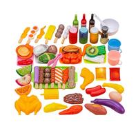 Générique Grill de Jeu,Interactif Réaliste Coloré et Complet - Set de grillade Jouet avec Nourriture pour,pour Les Filles et Les Garçons d'Âge