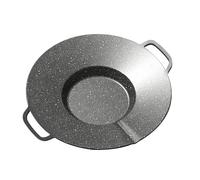 Générique Grill Pan | Granite Coating Steak Skillet | Oven-Proof Non-Stick Aluminium Frying Grilll with Removable Handle | Cookware Ideal for Camping, BBQ, Steaks, Burgers