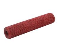 Générique Grillage Acier avec revêtement en PVC 25x0,75 m Rouge,Clôtures & barrières,Panneaux de clôture-143303