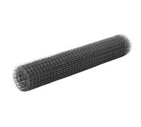 Générique Grillage Acier et revêtement en PVC 25 x 1 m Gris,Clôtures & barrières,Panneaux de clôture-143642