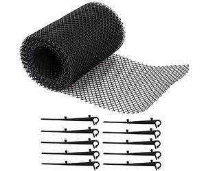 Générique Grillage Protege Gouttiere, Couvercle De Protection en Maille De Gouttière avec 10 Crochets De Fixation À Clips,18cm x 8m