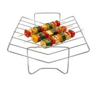 Générique Grille à rôtir, Outil de Cuisine en Acier Inoxydable de Forme V, Support BBQ en métal, pour Dinde, légumes, intérieur, extérieur, Cuisine, Barbecue, Pique-Nique, Camping,