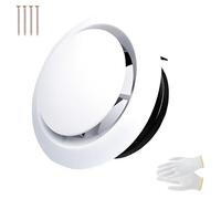 Générique Grille Aeration 75 100 125 150 200mm Grille Aeration Reglable 100mm Convient pour VMC Garage Salle de Bain Cuisine(150mm/6in)