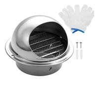 Générique Grille Aeration Exterieur 2in-11.8in Sortie D’air Murale Ronde en INOX，Ronde Grille Ventilation Hotte，Stable Durables，utilisé pour Extérieur Cuisine Salle De Bain Bureau(100m/4in)