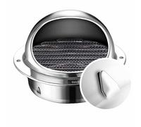 Générique Grille Aeration Exterieur 50mm-300mm De Ventilation Ronde Acier Inoxydable Grilles D'aération for Sortie d'air avec Filet Anti-Insectes(180mm)