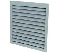 Grille murale à encastrer F1 anodisé argent moustiquaire inox - 500 x 500 mm - 41155