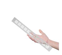 Générique Grille d'Aération Rectangulaire en Alliage d'Aluminium 450Mm X 50Mm pour Meubles Couvercle de Ventilation Respirant Accessoire de Ventilation pour Armoire Cuisine et Meuble sous