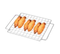 Générique Grille de Barbecue en Acier Inoxydable, grilles de Cuisson en Acier Inoxydable | Grille à rôtir extérieure,Support de Barbecue de Camping en pour Poissons, légumes et crevettes