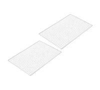 Générique Grille de Cuisson Résistante la Chaleur et Grillage BBQ en Acier Inoxydable 2 Pièces pour Barbecue Charbon et Foyers Extérieurs, Surface Lisse Facile à Nettoyer, Accessoire