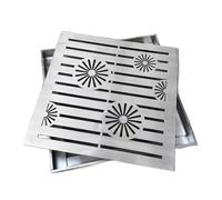 Générique Grille De Drainage en Acier Inoxydable, Drainage Haute Efficacité Et Anti-colmatage, Grille Carrée De Plusieurs Tailles, Renforcée pour Supporter La Charge (25cmx25cm (9 7/8x 9 7/8))