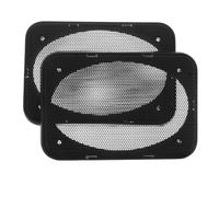 Générique Grille de Haut-Parleur de portière de Voiture en Plastique Noir, Lot de 2, Forme rectangulaire, Transmission sonore sans Distorsion, Protection Acoustique pour Caisson de Basses