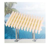 Générique Grille de trop-Plein antidérapante épissable pour Piscine, 18 x 100 cm, 15 pièces, Solution de Drainage d'eau intérieure/extérieure - Grille d'égout Durable Couleur os