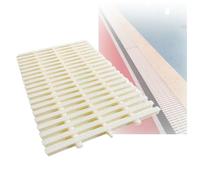 Générique Grille de trop-Plein de Drainage de Piscine, Couvercle de Grille en Plastique ABS, Sortie d'égout de Douche, for allées, patios, terrasses de Piscine(15x100cm/10pcs)