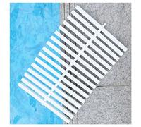 Générique Grille de trop-Plein pour Piscine, Couvercle de bonde d'égout à Angle de 90°, Conception à Trois Trous, Solution de Drainage intérieur/extérieur, Dimensions : 30 x 100 cm, Lot de 20