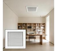 Générique Grille de Ventilation Blanche 14 x 28 Pouces - Couvercle de Ventilation antirouille pour Mur et Plafond, registre d'entrée d'air Facile pour climatisation/Chauffage, Solution de Ventilation