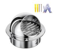 Générique Grille De Ventilation Plafond Ronde Grille Aération Hotte Cuisine avec Moustiquaire Sortie D Air Murale Hotte De Désenfumage 50 60 70 80 90 120 140 150 200 250mm(300mm)