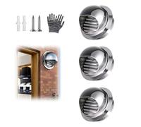 Générique Grille De Ventilation Ronde Grille D'évacuation avec Moustiquaire Grille Aeration en Acier Inoxydable pour Murale Plafond De Cuisine Et De Salle De Bain(120mm)