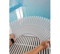 Générique Grille de vidange de Piscine, Grille de débordement en Plastique ABS, Couvercle de vidange de Canal Amovible for terrasses, Grille d'égout(25x100cm)