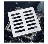 Générique Grille d'évacuation en Acier Inoxydable avec Cadre, revêtement de Sol antidérapant pour Cour et Jardin, Compatible avec Divers Types de drains, 30 x 30 x 2 cm (