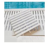 Générique Grille Drainage Piscine extérieure, grilles Drainage Piscine Flexibles à 360 °, Solution Protection Gestion l'eau Facile à Installer(White,15x100cm/15pcs)