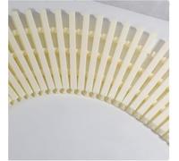 Générique Grilles de caniveau en Plastique résistant pour piscines, allées et terrasses - 18 x 100 cm, Lot de 10, Couleur Ivoire, système de jonction Robuste pour caniveaux de Drainage