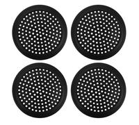 Générique Grilles de Haut-parleurs de Caisson de Basses Noires en Plastique Lot de 4 Pièces pour Protection de Haut-Parleur de Voiture et Système Audio Automobile