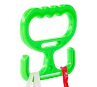 Générique Grocery Bag Carrier, Ergonomic Shopping Bags Hanger, 10.5x10.5x0.5cm/4.13x4.13x0.2 inches Heavy-Duty Hand Grip Tool for Paint Cans Buckets Water Bottles Transport Green ABS
