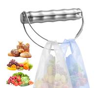 Générique Grocery Handle Tote Bucket Holder - Grocery Bag Carrier - 50lbs Loads Multi Purpose Stainless Steel Holder For Home Travel Utility Picnic Market Laundry Camping