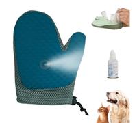 Générique Grooming Mist Glove For Pets,2-In-1 Self-Cleaning Brush,Multi-Functional Deshedding Gloves With Spray,Reusable Shedding Mitt Massage Tool,Suitable for All Kinds Of Dog And Cat Hair (1*Blue)