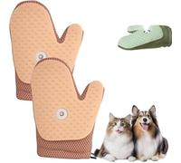 Générique Grooming Mist Glove for Pets, Spray Cat Petting Gloves, Cat Spray Gloves, Micro-Fine Spray to Lock Dandruff and Loose Hair (Pink, 2 pièce)