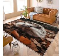 Générique Gros Plan sur Un HéRisson Antidérapants Tapis Chambre Moderne 80x150 cm Brun Clair Lavable en Machine Tapis Salon Doux à Poil Court Décoration Maison - Nettoyage Facile