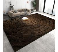 Générique Grotte Tapis de Salon Grand 160x230 cm 3D Optique Illusion Tapis de Salle à Manger Flanelle Antidérapant Lavable Poil Court Tapis pour Salon Salle à Manger Chambre parentale Q-216