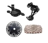 Générique Groupe VTT, Compatible avec SRAM, GX SX NX 1x12S | Levier de vitesse, dérailleur arrière chape longue, cassette et chaîne, 4 PCS