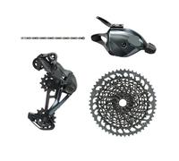 Générique Groupe VTT, Compatible avec SRAM, GX SX NX 1x12S | Levier de vitesse, dérailleur arrière chape longue, cassette et chaîne, 4 PCS