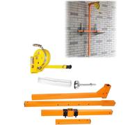 Générique Grue à Tour Pliable pour Installation de Climatiseur Treuil Manuel en Acier Inoxydable Outil de Levage pour échelle équipement de Levage pour Climatiseur Extérieur,150kg 30m