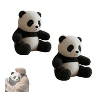 Générique GuéRison éMotionnelle à La Demande, Peluche Panda RéAliste pour Un Soutien éMotionnel, Imite Les Mouvements Naturels pour Un Confort RéAliste, avec Un Design CâLin, Lavable (2pcs)