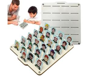 Générique Guessing Who Game, Parent-Child Interactive Family Board Challenge, Classic Educational Fun Activity Enhancing Logical Thinking for Kids Boys Girls Travel Home Use, 5.31x4.92 inches