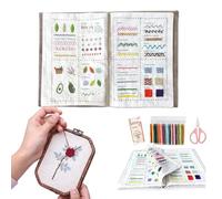 Générique Guide de broderie pour débutants, instructions complètes, guide de de broderie pour débutants pour les femmes amateurs d'artisanat, ornements pour jours de pluie, fabrication