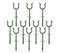 Générique Guides pour Tuyau d'Arrosage de Jardin - Piquets Guides Vert Fixation Lumières Fêtes | 10 Pièces Support Fixation Irrigation pour Jardin Arrière Cour Bordures Allée Pavée