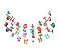 Générique Guirlande à et Suspendre en Extérieure Facile Intérieure Décoration de Drapeaux 32 Pays Mondial Polyester Lors D'événements Sportifs