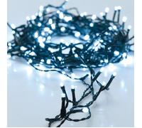 GENERIQUE - Guirlande À Piles Câble Vert 24 Leds Blanch Froid Ip44 Multif. 2,30m