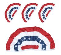 Générique Guirlande de 4 Drapeaux Américains en Polyester, Facile à Suspendre, Décor Patriotique Intérieur et Extérieur pour Fête et Célébration