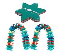 Générique Guirlande de Fleurs en Papier 3D 3 Mètres 3pcs Décorations Colorées Facile à Installer pour Fête de Printemps et Célébrations Tropicales