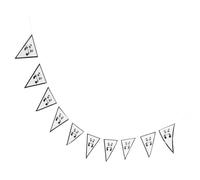 Générique Guirlande de Joyeux Anniversaire Panda pour Fête Fruitée, Bannière en Papier 2pcs Installation Rapide et Démontage Facile, Décoration Charmante pour Anniversaire