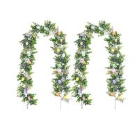Générique Guirlande De Pâques Pastel - Oeuf De Pâques Artificiel, Ensemble De Guirlandes, 2 Pièces, Ficelle Décorative De 5,7 Pieds, Ornement À Suspendre | pour L'intérieur De La Maison, De Fête, Les