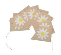 Générique Guirlande de Printemps en Toile de Jute 1 Pièce Motifs Marguerites Blanches, Bannière Décorative pour Fête Printanière Intérieure et Extérieure, Décoration Murale et Jardin