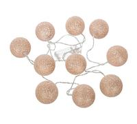 Atmosphera Guirlande LED à piles 10 boules Ø6 cm Or