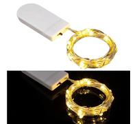 Générique Guirlande Lumineuse À Piles - Mini Guirlande LED | 10 LED Petite Décor lumineuse À Pile Pour Décoration Noël Mariage Étanche Idéal Pour Interieur Exterieur Fête Noël Mariage Boîte Cadeau